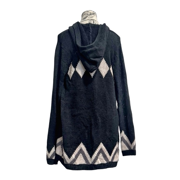 Project Women’s Open Front Cardigan With Hood. Navy, Off-White. XS - Picture 7 of 11